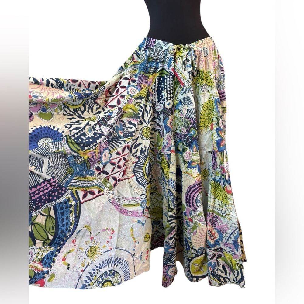 Grace Cotton Colorful Long Print Skirt